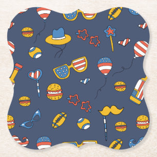 USA Patriotic Paper Untersetzer