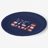 USA Patriotic Pappteller (Schrägansicht)