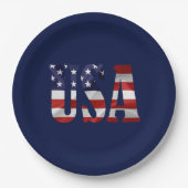 USA Patriotic Pappteller (Vorderseite)