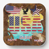 USA Patriotic Pappteller (Vorderseite)