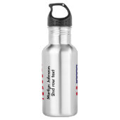 USA Patriotic Personalisiert 18oz. Edelstahlflasche (Rückseite)