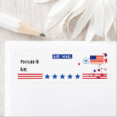 USA Patriotic Postcross Postcard ID Labels (Insitu)