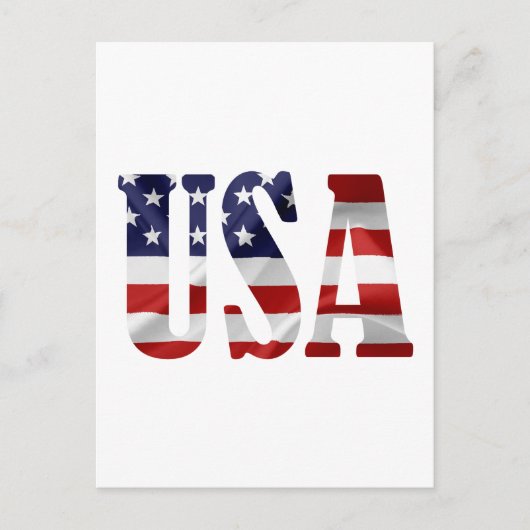 USA Patriotic Postkarte (Vorderseite)