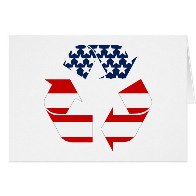 USA Patriotic Recycelnd Symbol (Vorderseite (Horizontal))