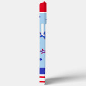 USA Patriotic Red Blue Stars Rockets Inspirivity Case-Mate iPhone Hülle (Rückseite / Rechts)