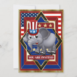 USA Patriotic Republikanische Einladung