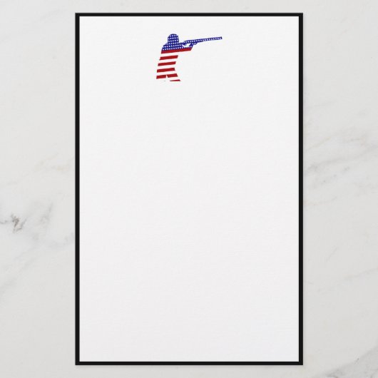 USA Patriotic Rifle Shooting Briefpapier (Vorderseite)