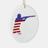 USA Patriotic Rifle Shooting Keramikornament (Rechts)
