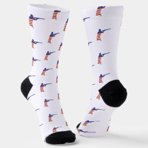 USA Patriotic Rifle Shooting Socken