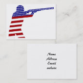 USA Patriotic Rifle Shooting Visitenkarte (Vorne/Hinten)