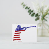 USA Patriotic Rifle Shooting Visitenkarte (Stehend Vorderseite)