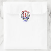 USA Patriotic SOCCER Sports Runder Aufkleber (Tasche)