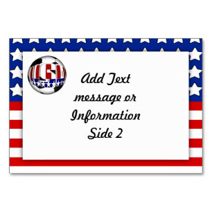 USA Patriotic SOCCER Sports Tischnummer