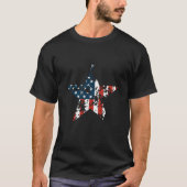 USA Patriotic Star Shaped Flag T-Shirt (Vorderseite)