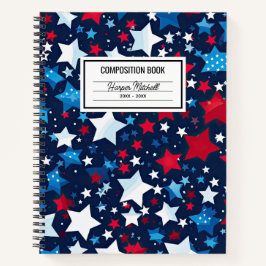USA Patriotic Stars-KompositionsNotebook Notizblock