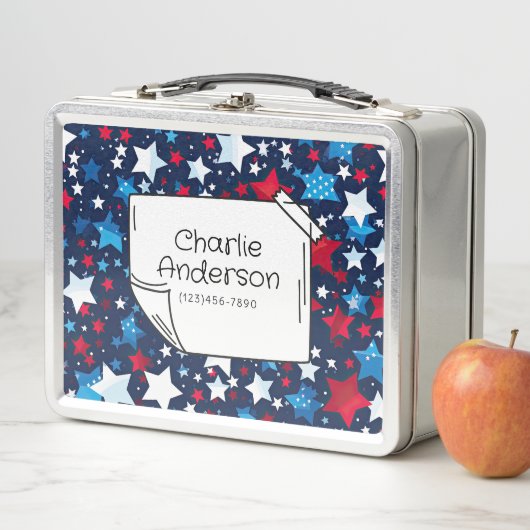 USA Patriotic Stars Lunch Box (Beispiel)