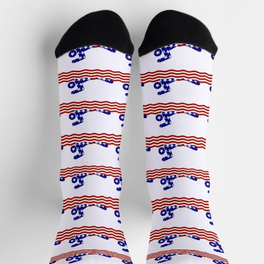 USA Patriotic Swimming Sports Socken (Oben)