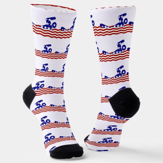 USA Patriotic Swimming Sports Socken (Gewinkelt)