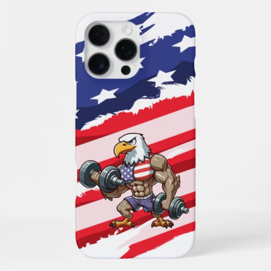 USA/patriotic weightlifting bald eagle iPhone Hülle (Rückseite)