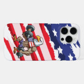 USA/patriotic weightlifting bald eagle iPhone Hülle (Rückseite (Horizontal))