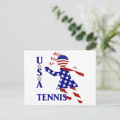 USA Patriotic WOMEN'S TENNIS Postkarte (Stehend Vorderseite)