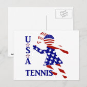 USA Patriotic WOMEN'S TENNIS Postkarte (Vorne/Hinten)