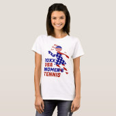 USA Patriotic WOMEN'S TENNIS T-Shirt (Vorne ganz)