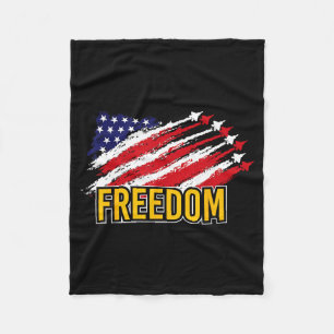 USA patriotisch - amerikanische Flagge Freiheit - Fleecedecke