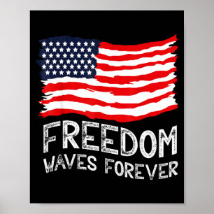 USA patriotisch - amerikanische Flagge Freiheit - Poster