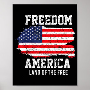 USA patriotisch - amerikanische Flagge Freiheit - Poster