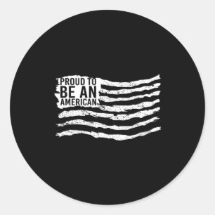 USA patriotisch - amerikanische Flagge Freiheit -  Runder Aufkleber