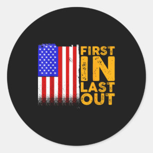 USA patriotisch - amerikanische Flagge Freiheit - Runder Aufkleber