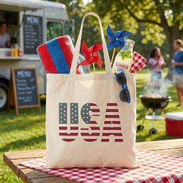 USA - Patriotisch aus Red White und Blue American  Tragetasche