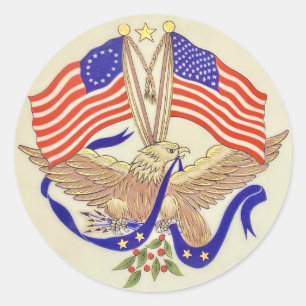 USA Patriotisch Runder Aufkleber