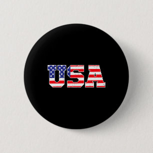 USA - Patriotische amerikanische Flagge 4. Juli Button
