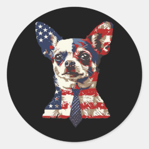 USA Patriotische amerikanische Flagge 4. Juli USA Runder Aufkleber