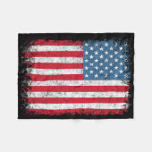 USA Patriotische amerikanische Flagge für Männer F Fleecedecke (Vorderseite (Horizontal))