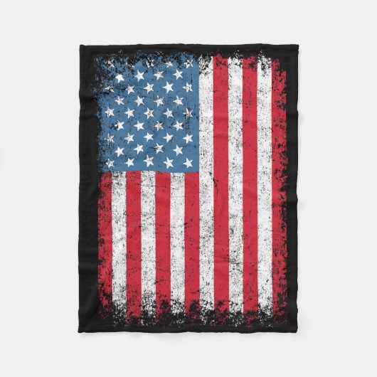 USA Patriotische amerikanische Flagge für Männer F Fleecedecke (Vorderseite)