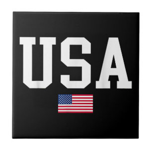USA Patriotische amerikanische Flagge für Männer F Fliese