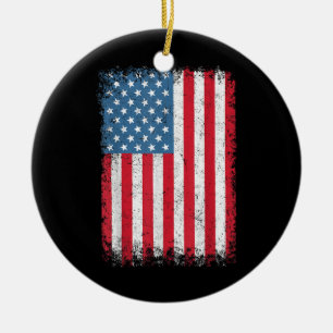 USA Patriotische Amerikanische Flagge Für Männer F Keramik Ornament