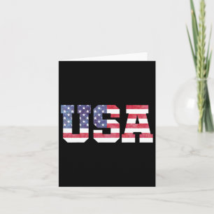 USA Patriotische amerikanische Flagge Männer Fraue Karte