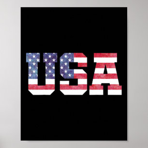 USA Patriotische amerikanische Flagge Männer Fraue Poster