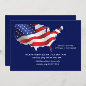 USA - Patriotische Einladung (Vorne/Hinten)
