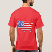 USA Patriotische Flagge T-Shirt (Rückseite)