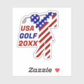 USA Patriotische FRAUEN GOLF Aufkleber (Blatt)