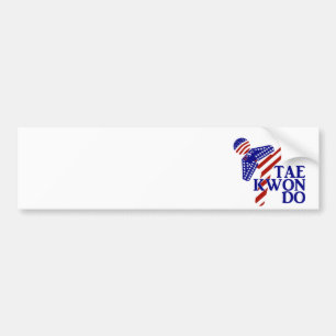 USA Patriotische Kampfsportarten TAEKWONDO  Autoaufkleber