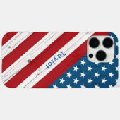 USA Patriotische Rustikale Sterne Streifen amerika Case-Mate iPhone Hülle (Rückseite (Horizontal))