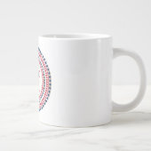 USA/patriotischer 4. Juli Land der Freiheit Jumbo-Tasse (Rechts)