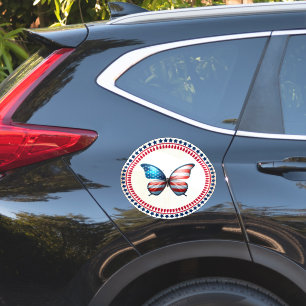 USA/patriotischer 4. Juli Schmetterling Aufkleber