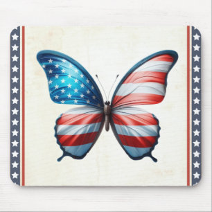 USA/patriotischer 4. Juli Schmetterling Mousepad